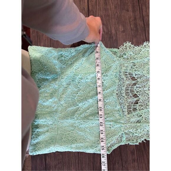 Intimately Free People Daydream Lace Open Back Bodycon Dress Mint Green Medium - Picture 13 of 13